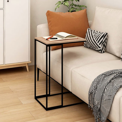 vidaXL Side Table Black 15.7"x11.8"x23.2" Engineered Wood-0