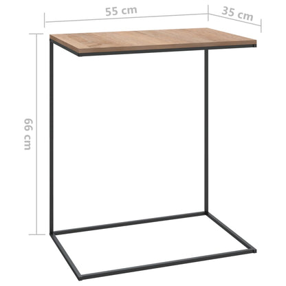 vidaXL Side Table Black 21.7"x13.8"x26" Engineered Wood-1