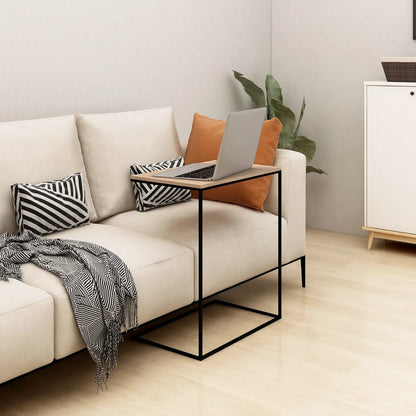 vidaXL Side Table Black 21.7"x13.8"x26" Engineered Wood-0