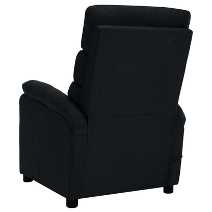 vidaXL Massage Recliner Black Fabric-1
