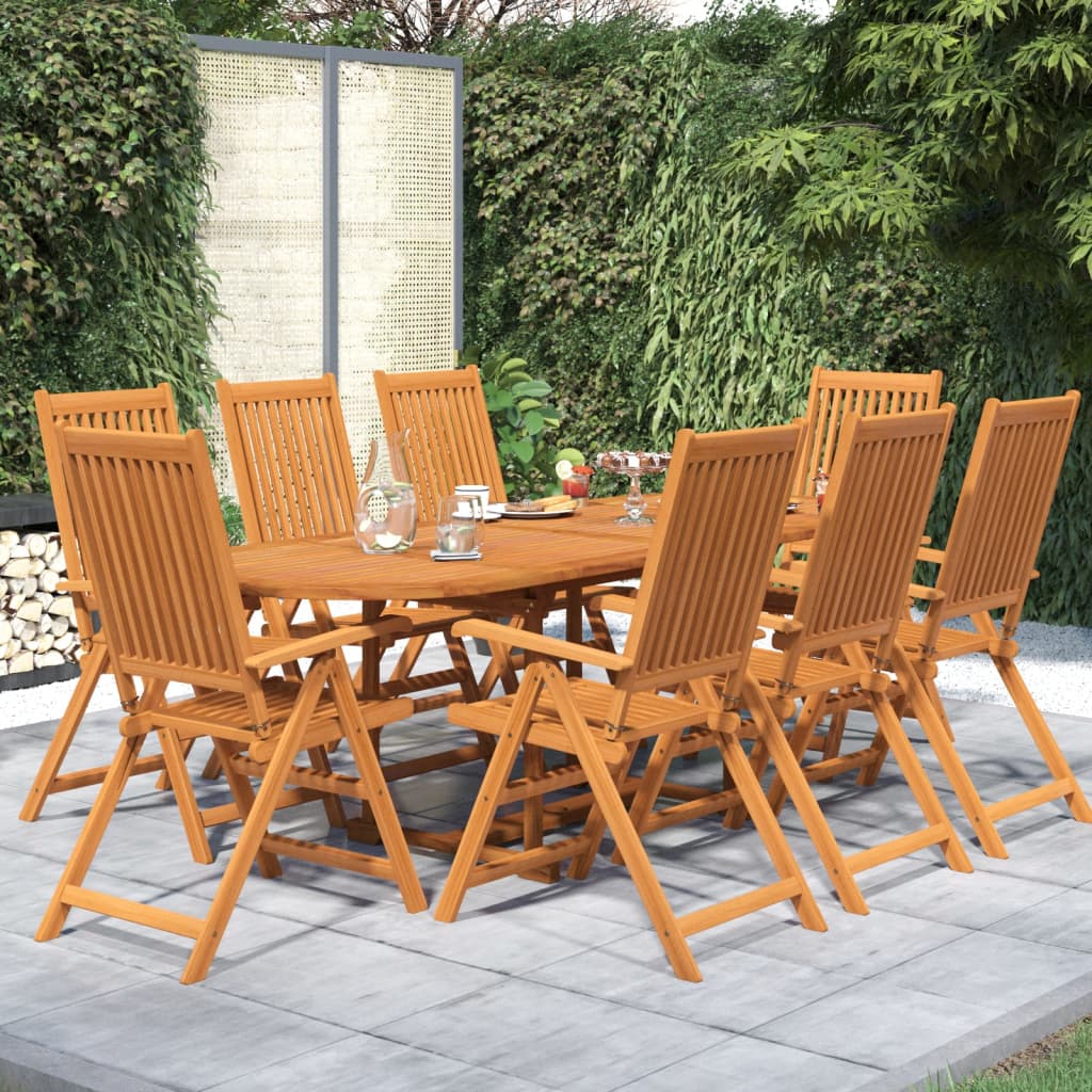 vidaXL 9 Piece Patio Dining Set Solid Wood Acacia-0