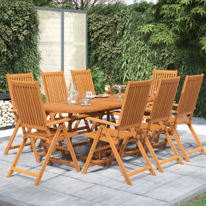 vidaXL 9 Piece Patio Dining Set Solid Wood Acacia-0