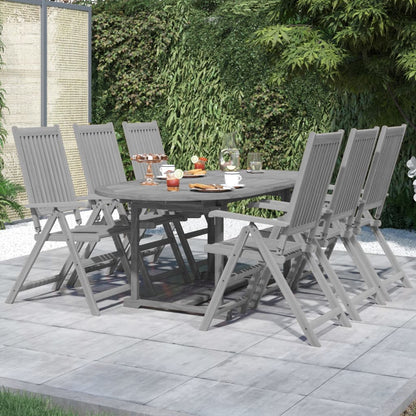 vidaXL 7 Piece Patio Dining Set Solid Wood Acacia-1
