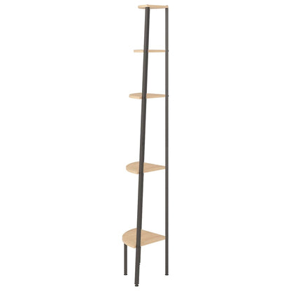 vidaXL 5-Tier Corner Shelf Storage Display Bookshelf for Home Living Room-2