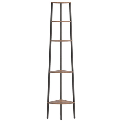 vidaXL 5-Tier Corner Shelf Storage Display Bookshelf for Home Living Room-3