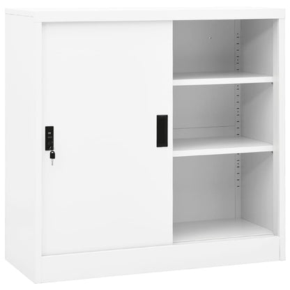 vidaXL Office Cabinet with Sliding Door Anthracite 35.4"x15.7"x35.4" Steel-1