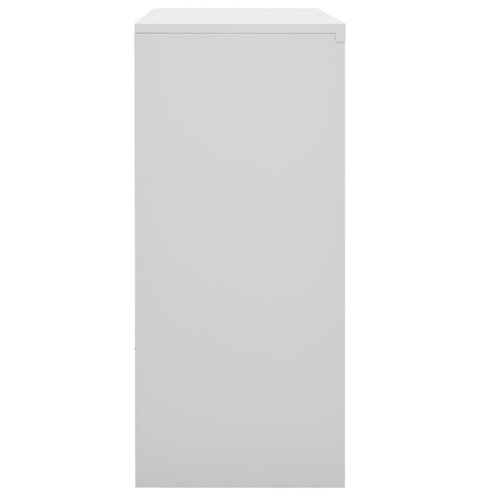 vidaXL Office Cabinet with Sliding Door Anthracite 35.4"x15.7"x35.4" Steel-3
