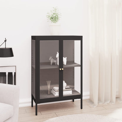 vidaXL Sideboard Storage Side Table for Living Room Bedroom Steel and Glass-6