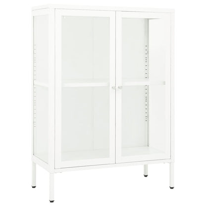 vidaXL Sideboard Storage Side Table for Living Room Bedroom Steel and Glass-0