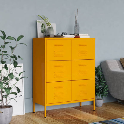 vidaXL Drawer Cabinet Freestanding Storage File Cabinet for Home Office Steel-8