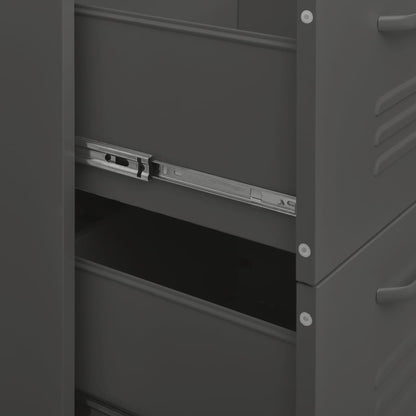 vidaXL Drawer Cabinet Freestanding Storage File Cabinet for Home Office Steel-4