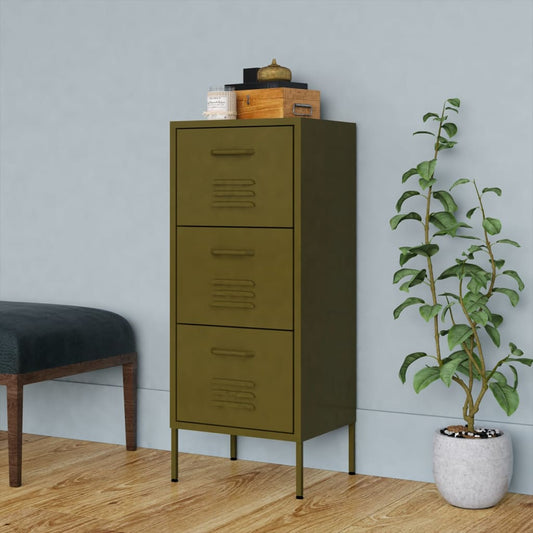 vidaXL Storage Cabinet Freestanding File Cabinet with Drawers for Office Steel-10