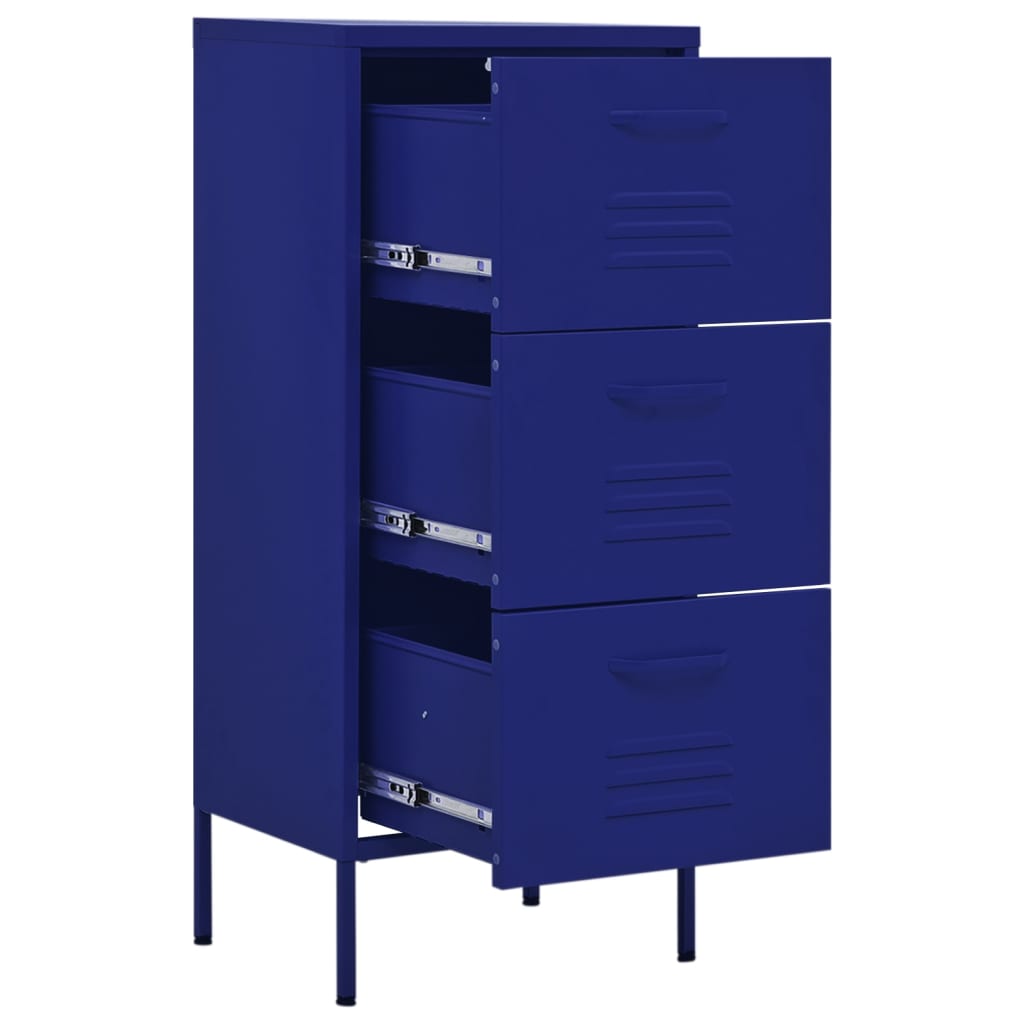 vidaXL Storage Cabinet Freestanding File Cabinet with Drawers for Office Steel-4