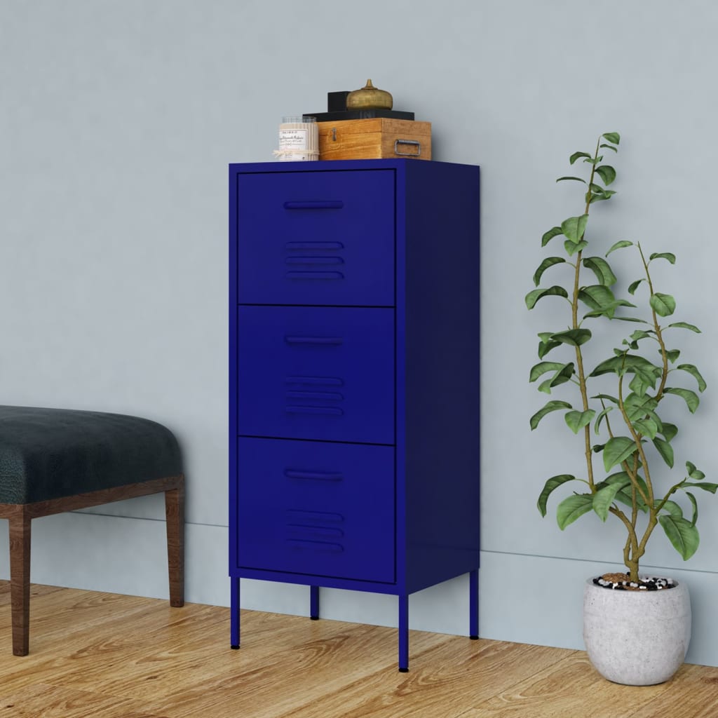 vidaXL Storage Cabinet Freestanding File Cabinet with Drawers for Office Steel-9