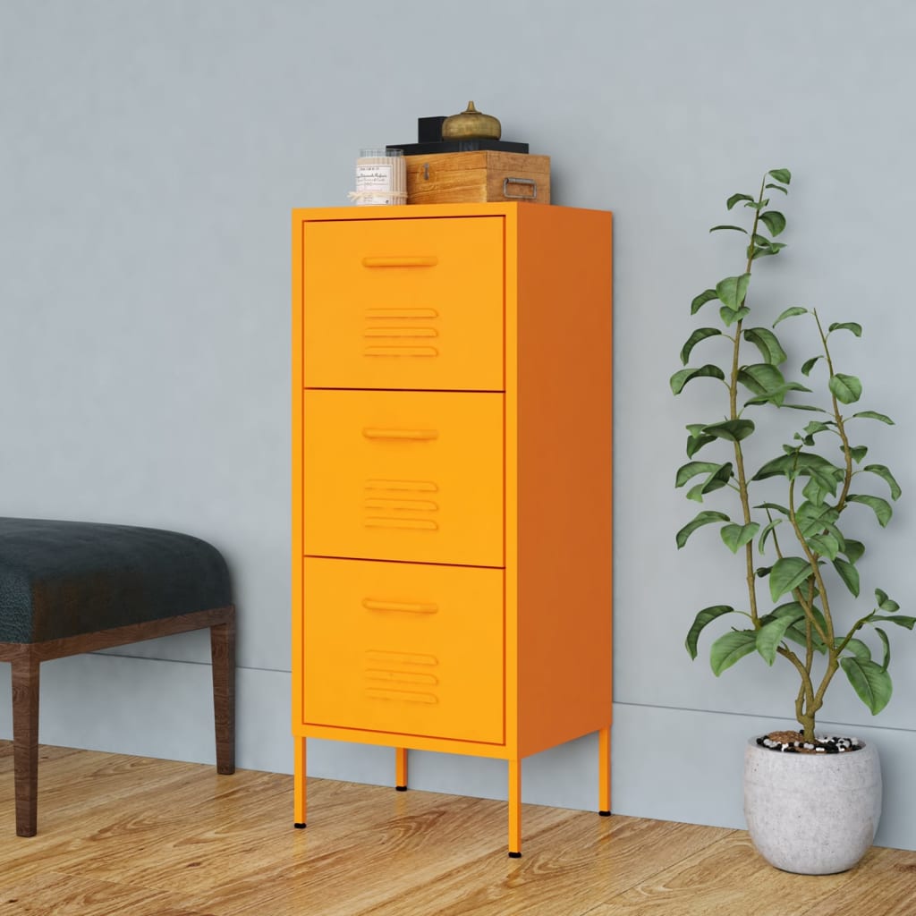 vidaXL Storage Cabinet Freestanding File Cabinet with Drawers for Office Steel-8