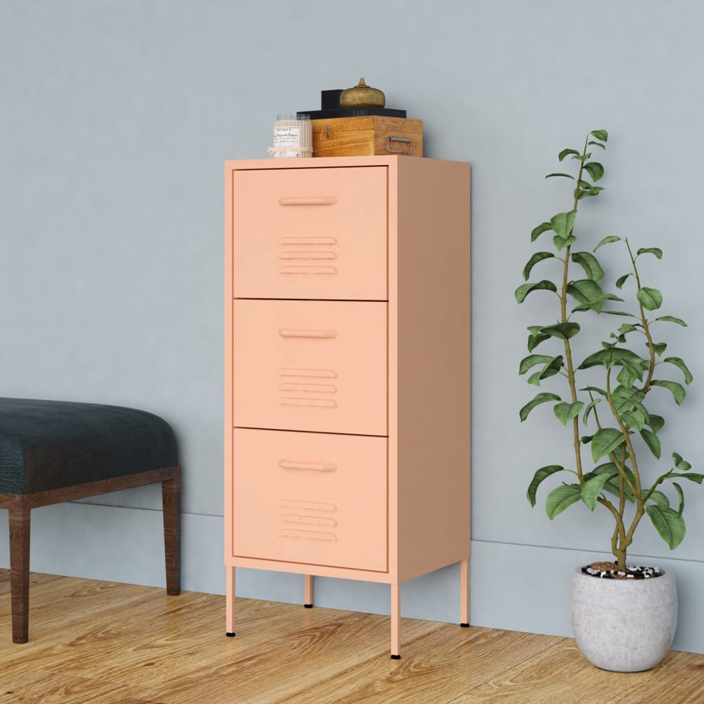 vidaXL Storage Cabinet Freestanding File Cabinet with Drawers for Office Steel-12