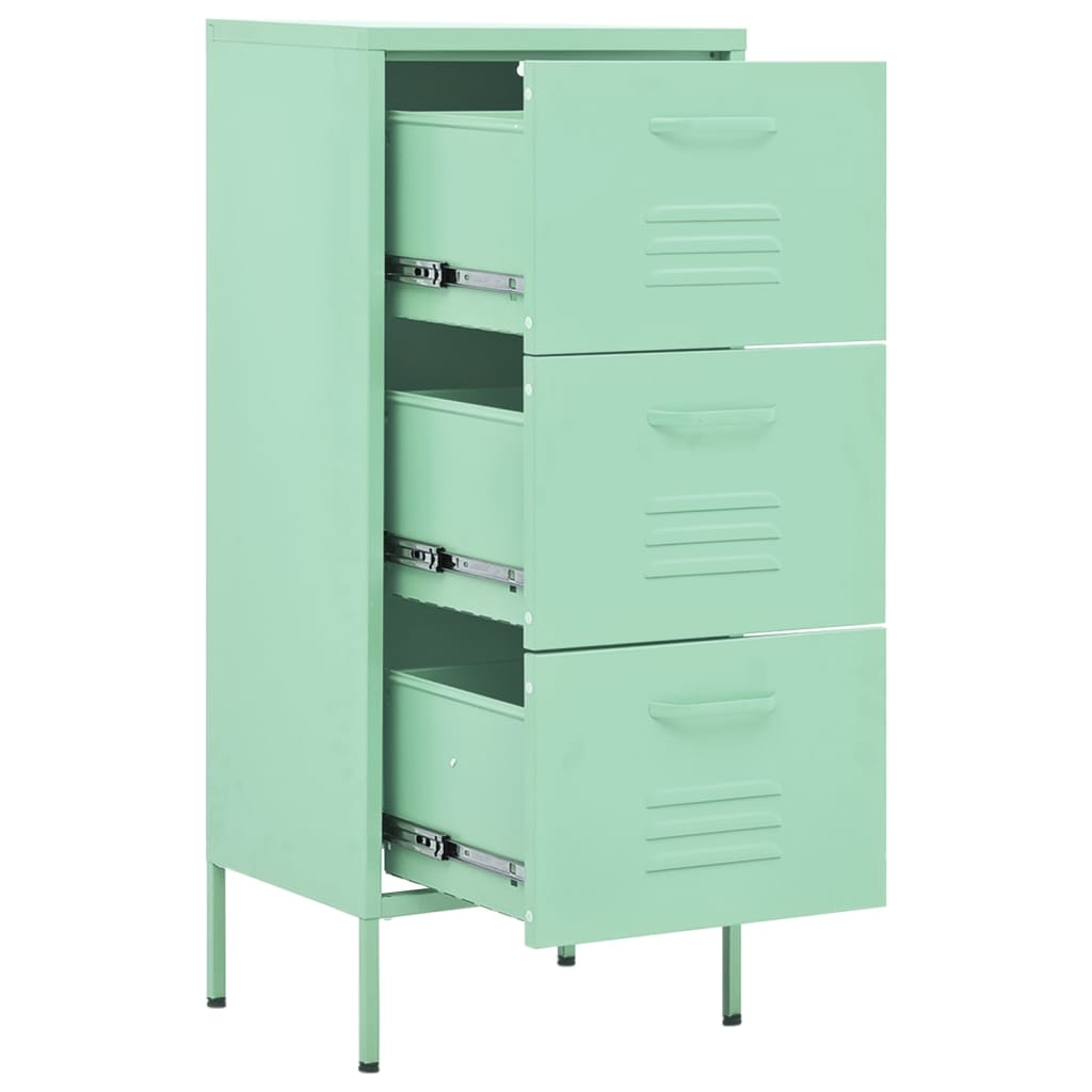 vidaXL Storage Cabinet Freestanding File Cabinet with Drawers for Office Steel-2