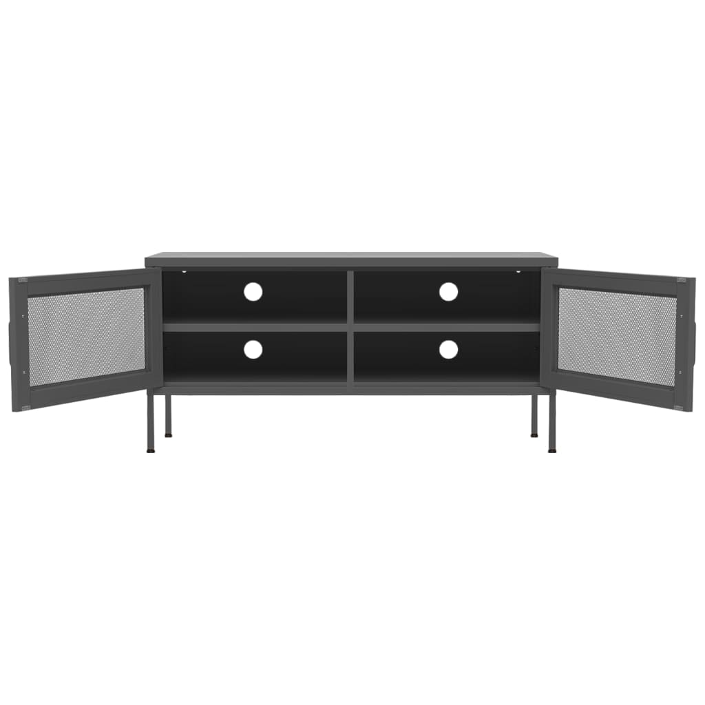 vidaXL TV Stand TV Unit Sideboard Home TV Console Media Unit Cupboard Steel-3