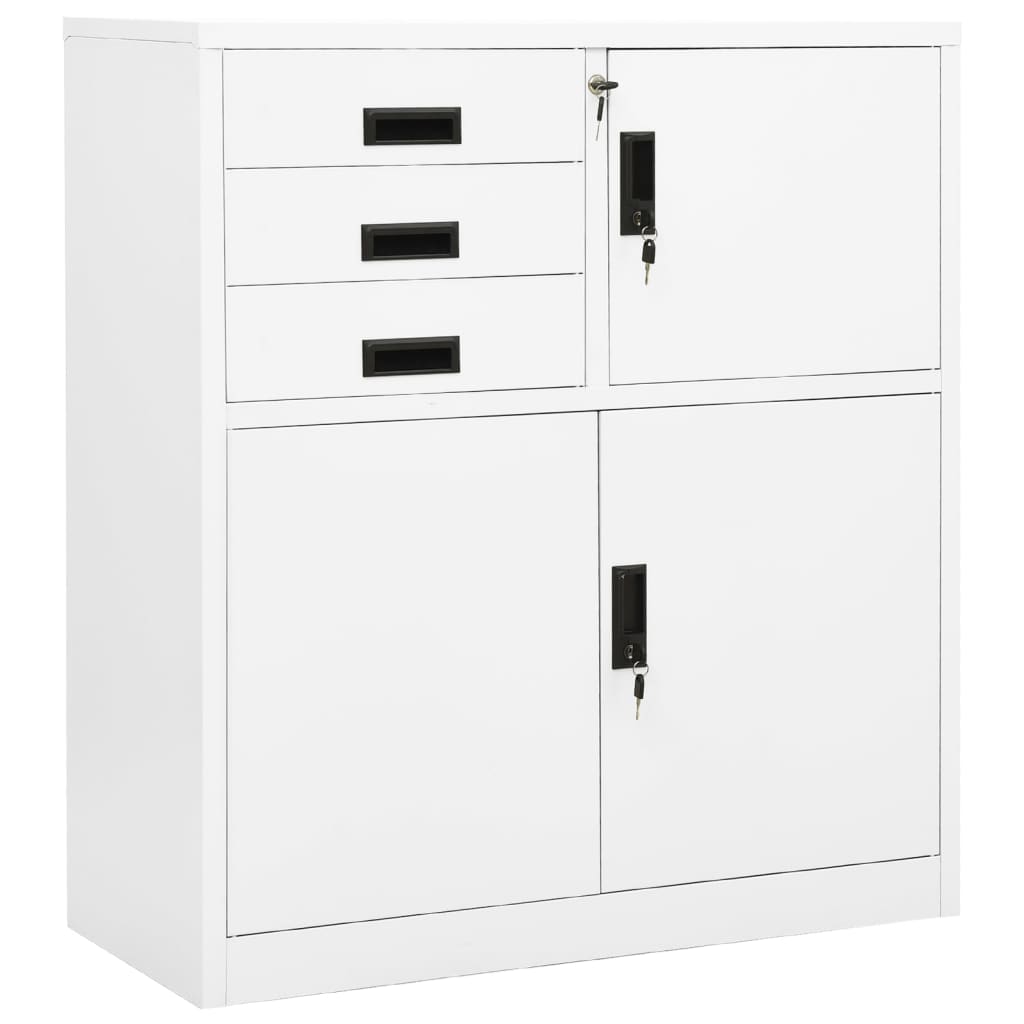 vidaXL Office Cabinet Anthracite 35.4"x15.7"x40.2" Steel-2
