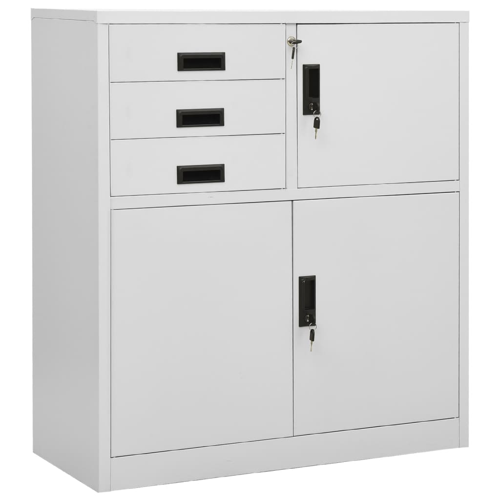 vidaXL Office Cabinet Anthracite 35.4"x15.7"x40.2" Steel-7