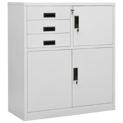 vidaXL Office Cabinet Anthracite 35.4"x15.7"x40.2" Steel-7
