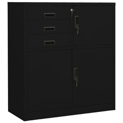 vidaXL Office Cabinet Anthracite 35.4"x15.7"x40.2" Steel-6