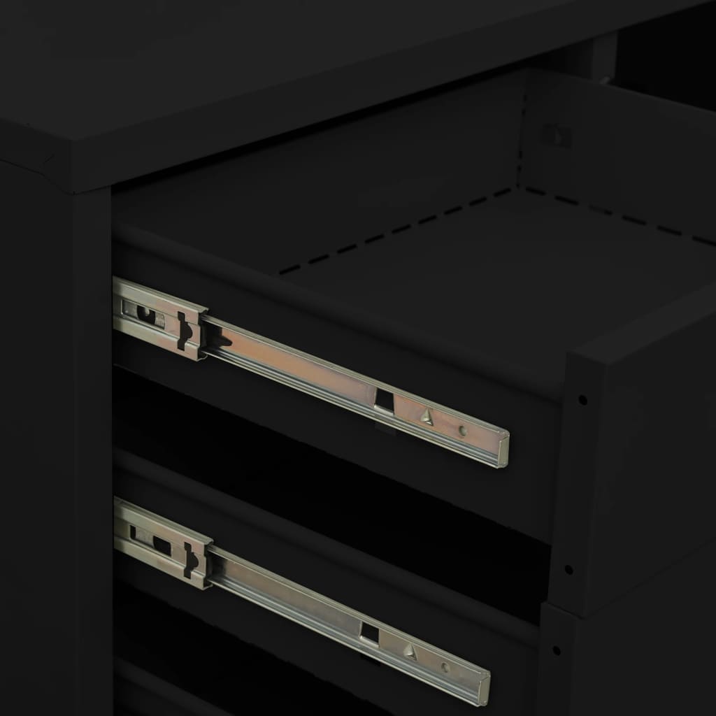 vidaXL Office Cabinet Anthracite 35.4"x15.7"x40.2" Steel-3