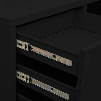 vidaXL Office Cabinet Anthracite 35.4"x15.7"x40.2" Steel-3