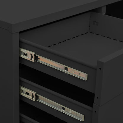 vidaXL Office Cabinet Anthracite 35.4"x15.7"x40.2" Steel-0