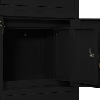vidaXL Filing Cabinet Storage File Cabinet with Shelves for Living Room Steel-2