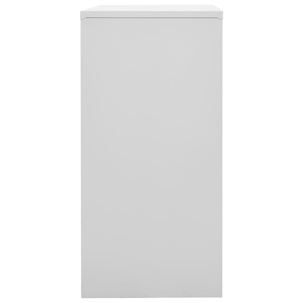 vidaXL Locker Cabinet Light Gray and Red 35.4"x17.7"x36.4" Steel-3