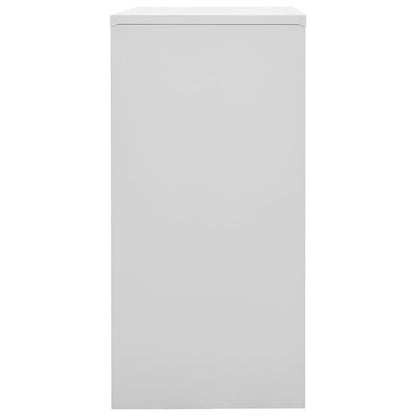 vidaXL Locker Cabinet Light Gray and Red 35.4"x17.7"x36.4" Steel-3