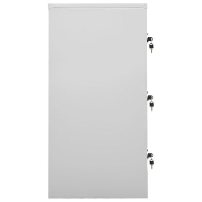 vidaXL Locker Cabinet Light Gray and Green 35.4"x17.7"x36.4" Steel-3