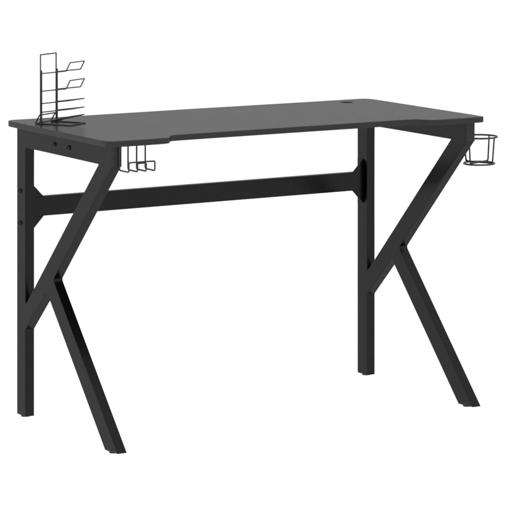 vidaXL Gaming Desk with K Shape Legs Home Office Computer Table Furniture-3