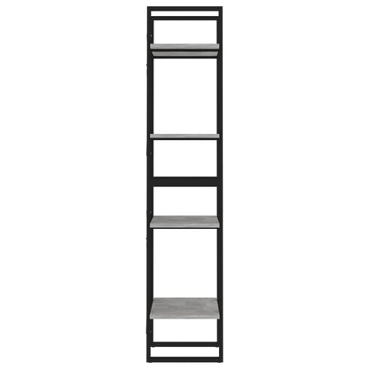 vidaXL 4-Tier Book Cabinet Concrete Gray 15.7"x11.8"x55.1" Engineered Wood-4