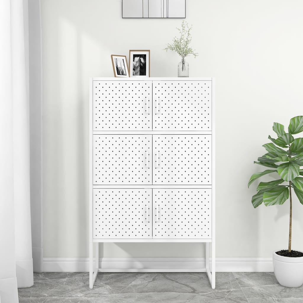 vidaXL Storage Cabinet Sideboard Cabinet for Entryway Bedroom Office Steel-9