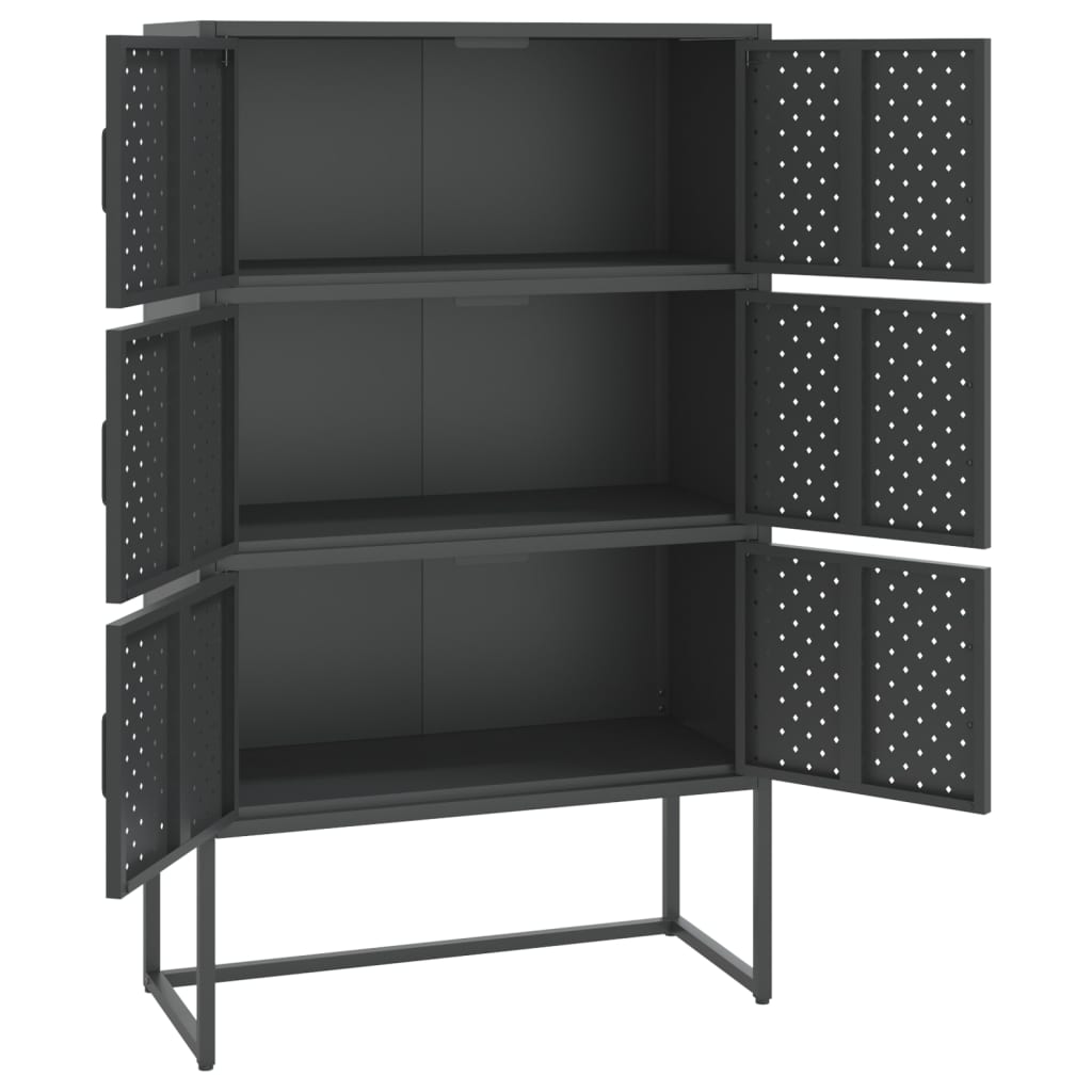 vidaXL Storage Cabinet Sideboard Cabinet for Entryway Bedroom Office Steel-2