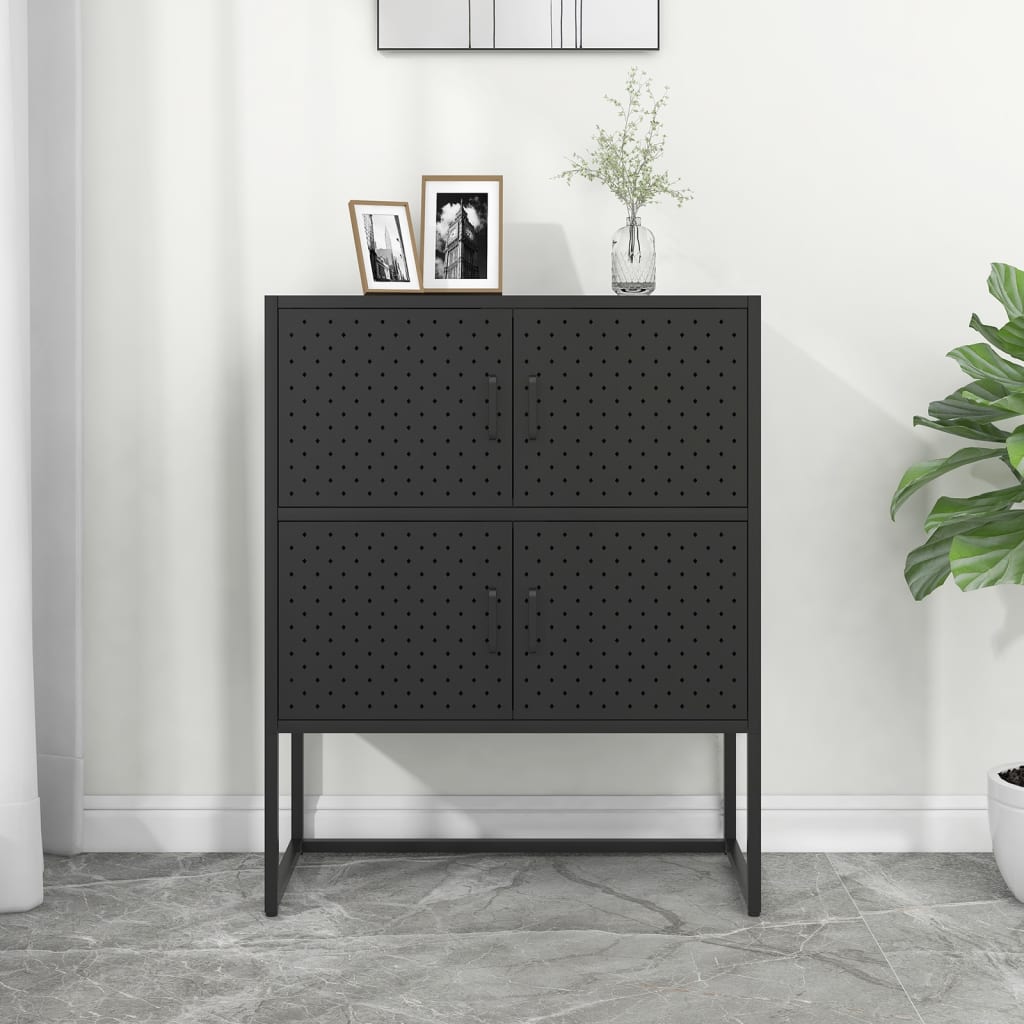vidaXL Storage Cabinet Sideboard Cabinet for Entryway Bedroom Office Steel-7