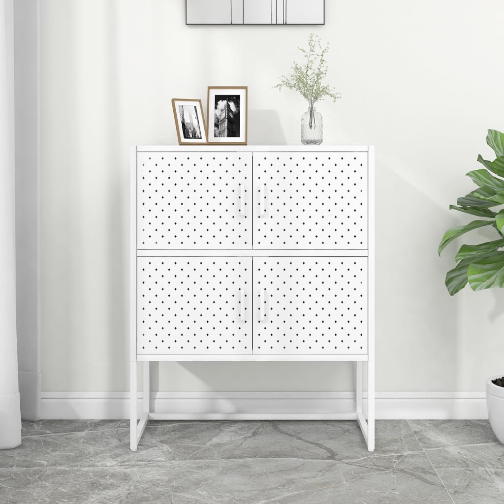 vidaXL Storage Cabinet Sideboard Cabinet for Entryway Bedroom Office Steel-8