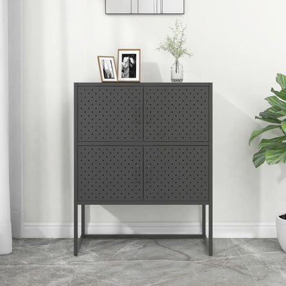 vidaXL Storage Cabinet Sideboard Cabinet for Entryway Bedroom Office Steel-6