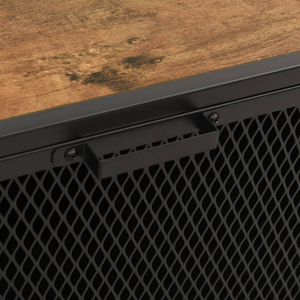 vidaXL Storage Cabinet File Cabinet with Doors for Living Room Metal and MDF-1