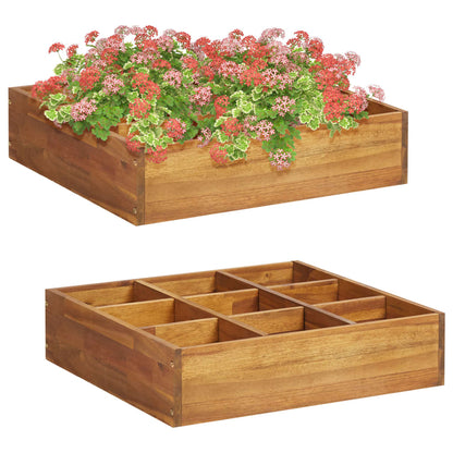 vidaXL Herb Garden Raised Bed Solid Wood Acacia 23.6"x23.6"x5.9"-1