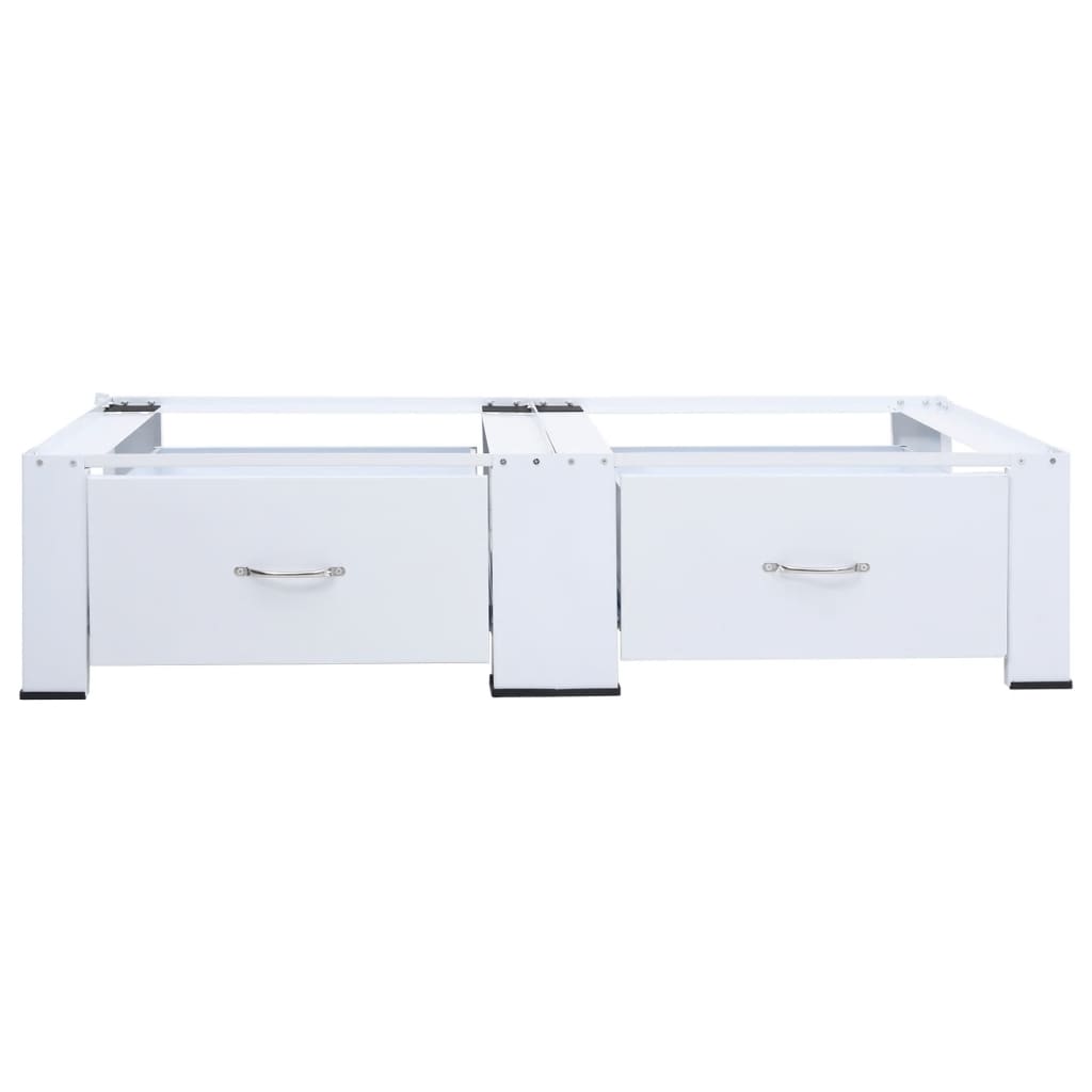 vidaXL Washing and Drying Machine Pedestal with Pull-out Shelves White-1