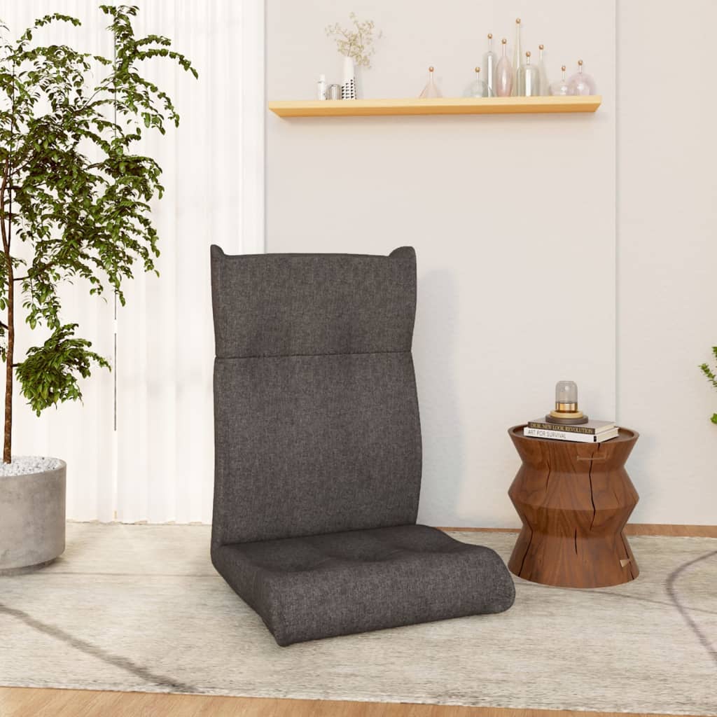 vidaXL Floor Chair Lounge Chair Chaise Lounge Folding Floor Lounger Fabric-4