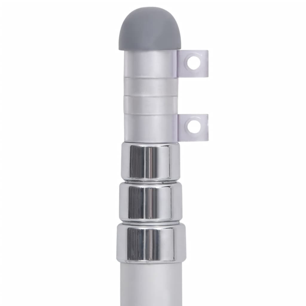 vidaXL US Flag and Pole Aluminum 13.1'-3