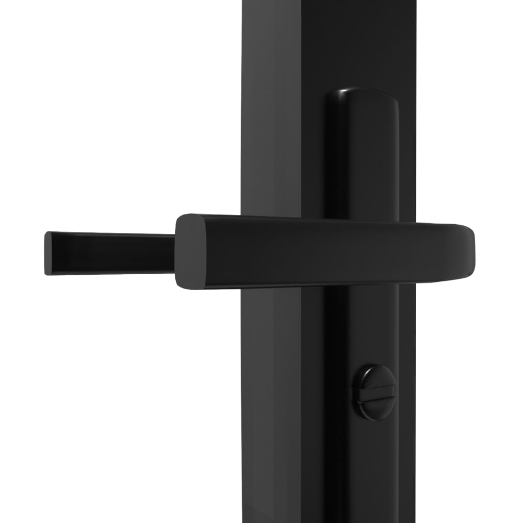 vidaXL Interior Door ESG Glass and Aluminum 40.4"x79.3" Black-3