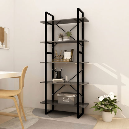 vidaXL Bookshelf Bookcase Book Rack Standing Shelf Cabinet Engineered Wood-14