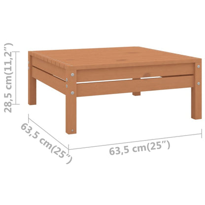 vidaXL Patio Footstool Honey Brown Solid Wood Pine-3