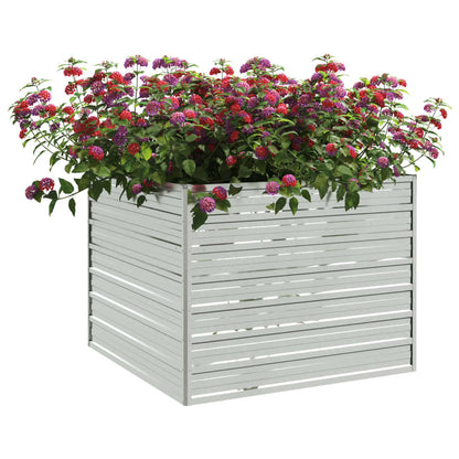 vidaXL Raised Garden Bed Raised Flower Bed Galvanized Steel Planter Silver-4