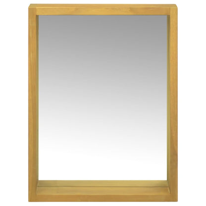 vidaXL Mirror Cabinet 11.8"x3.9"x15.7" Solid Wood Teak-0